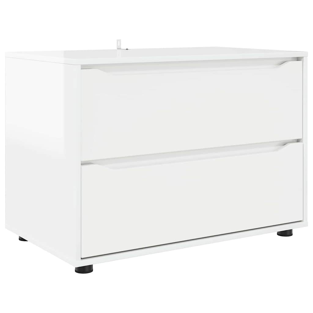 Aufbewahrungsschrank Hochglanz Weiß 80 x 48 x 57 cm