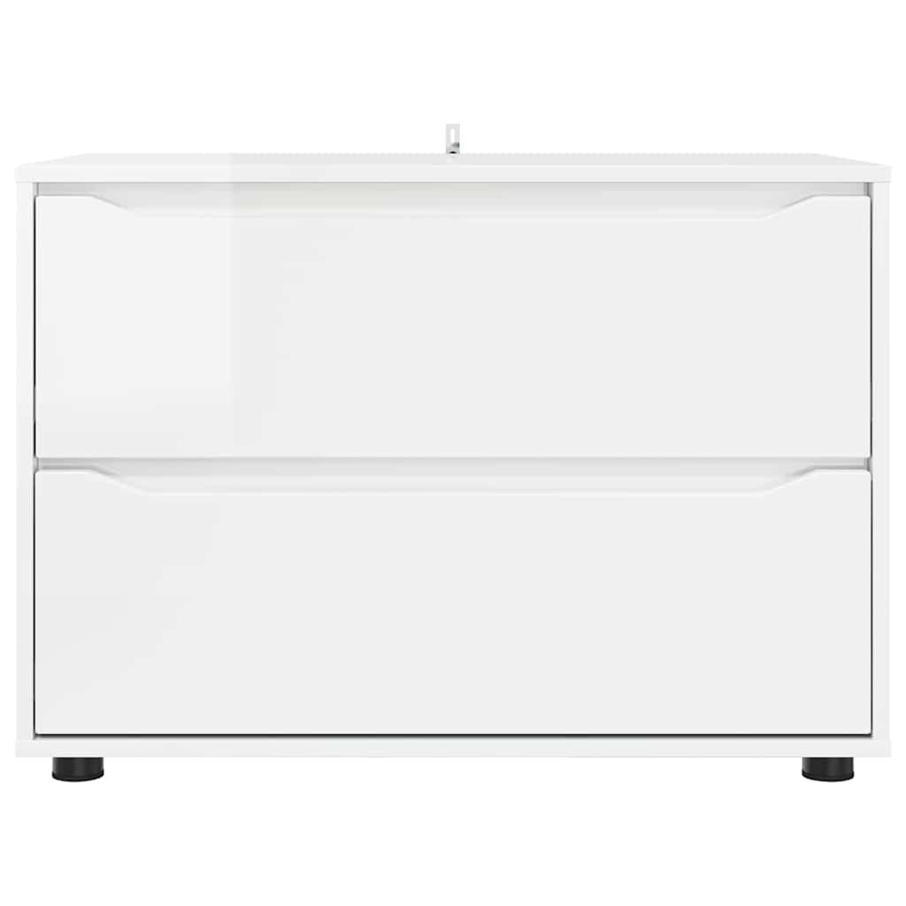 Aufbewahrungsschrank Hochglanz Weiß 80 x 48 x 57 cm