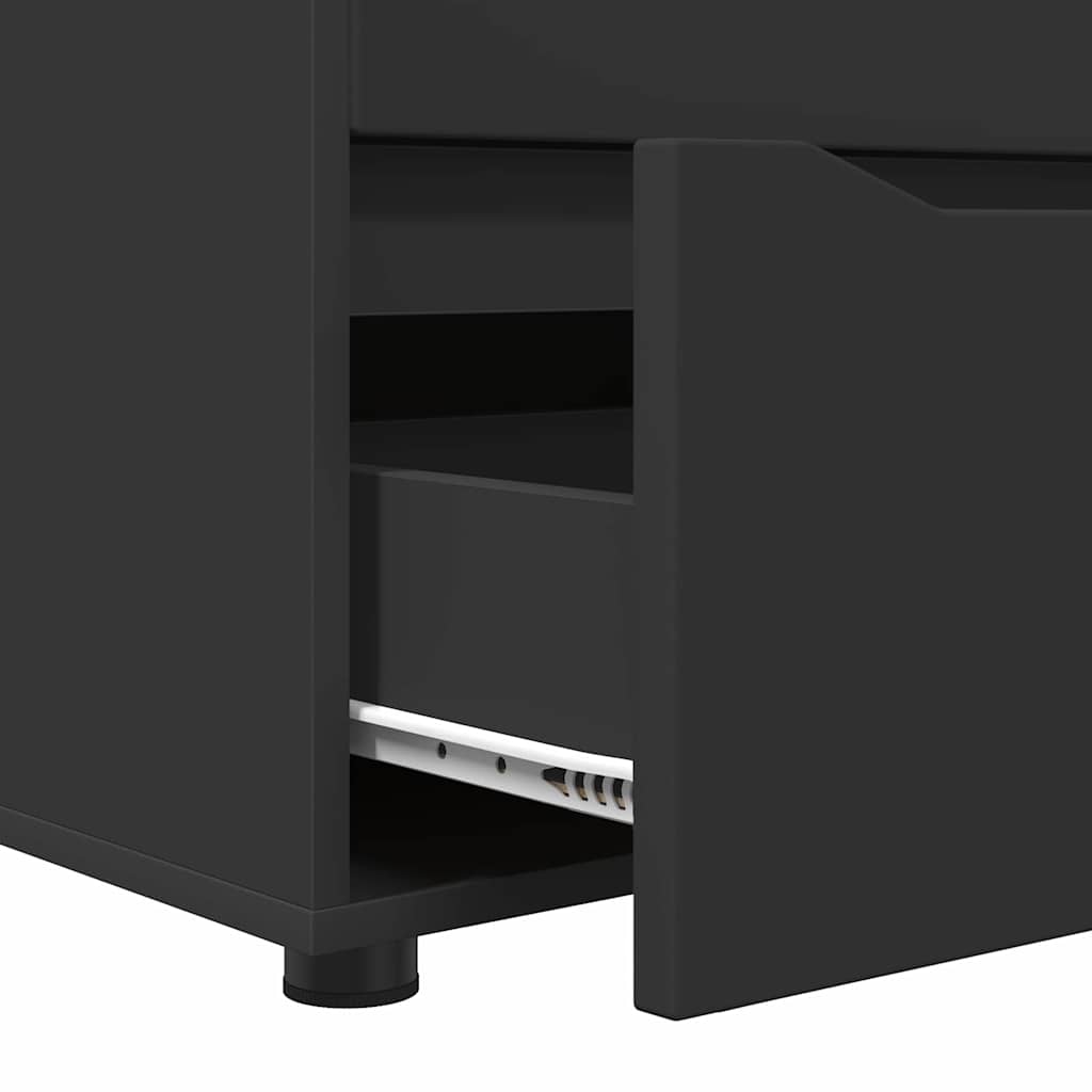 Aufbewahrungsschrank Schwarz 60 x 48 x 57 cm Holzwerkstoff