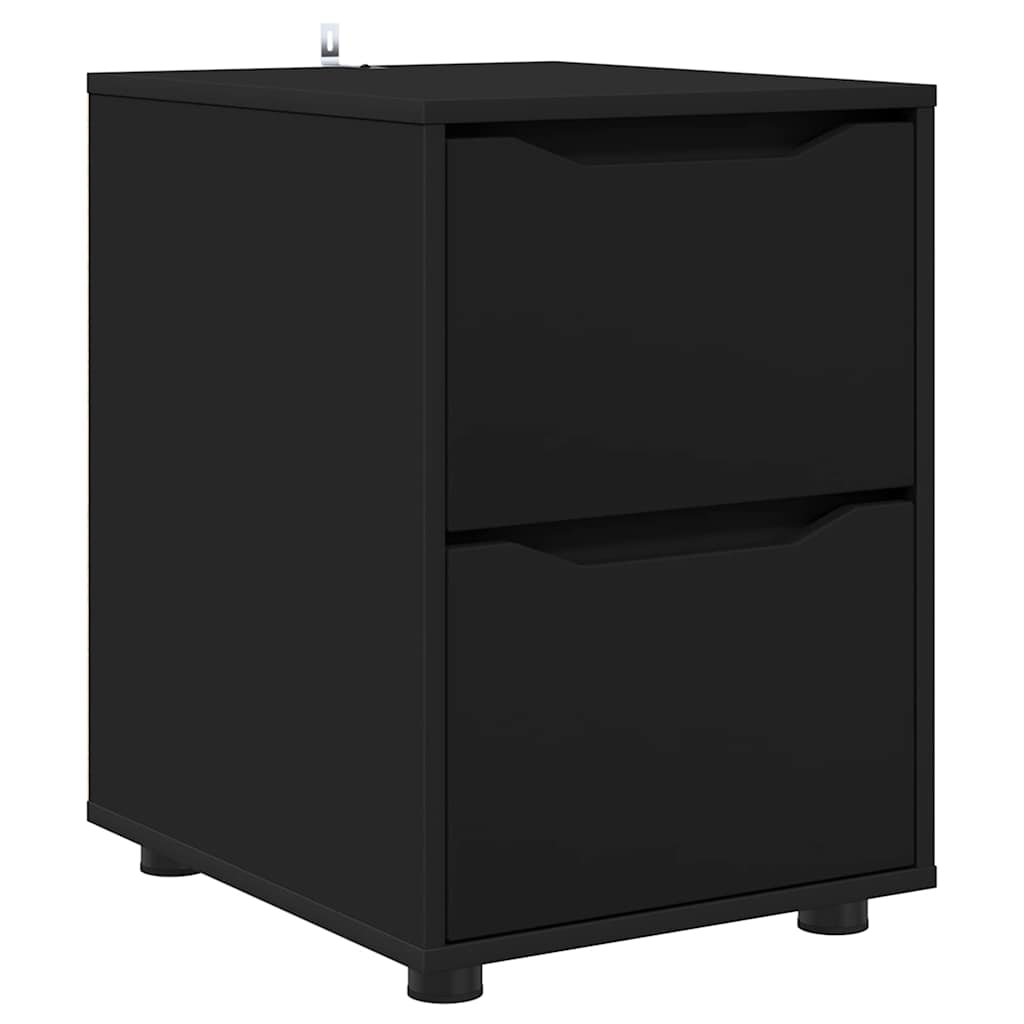 Aufbewahrungsschrank Schwarz 40 x 48 x 57 cm Holzwerkstoff