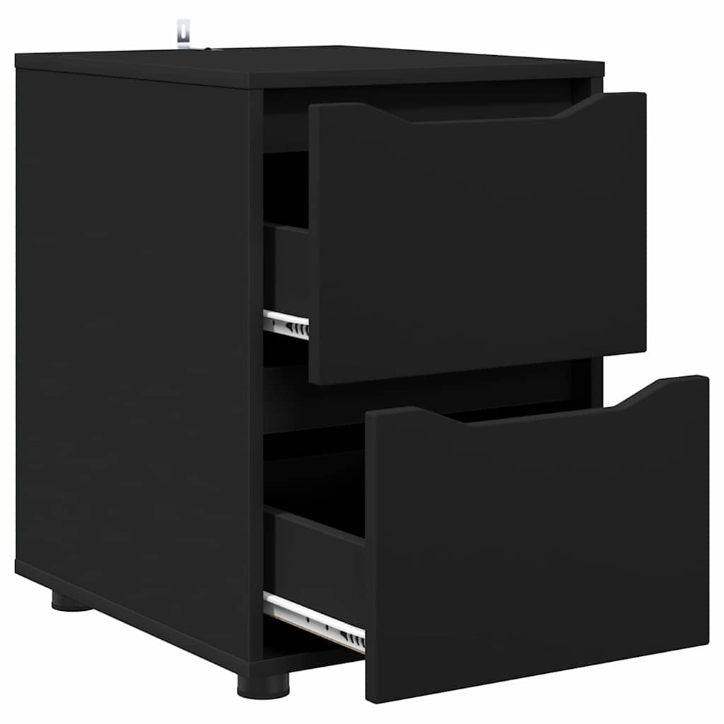 Aufbewahrungsschrank Schwarz 40 x 48 x 57 cm Holzwerkstoff