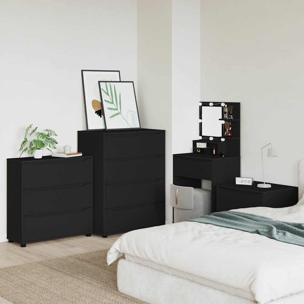 Aufbewahrungsschrank Schwarz 80 x 31 x 81 cm Holzwerkstoff