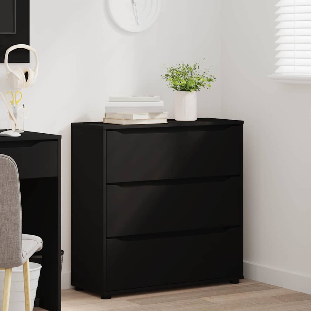 Aufbewahrungsschrank Schwarz 80 x 31 x 81 cm Holzwerkstoff