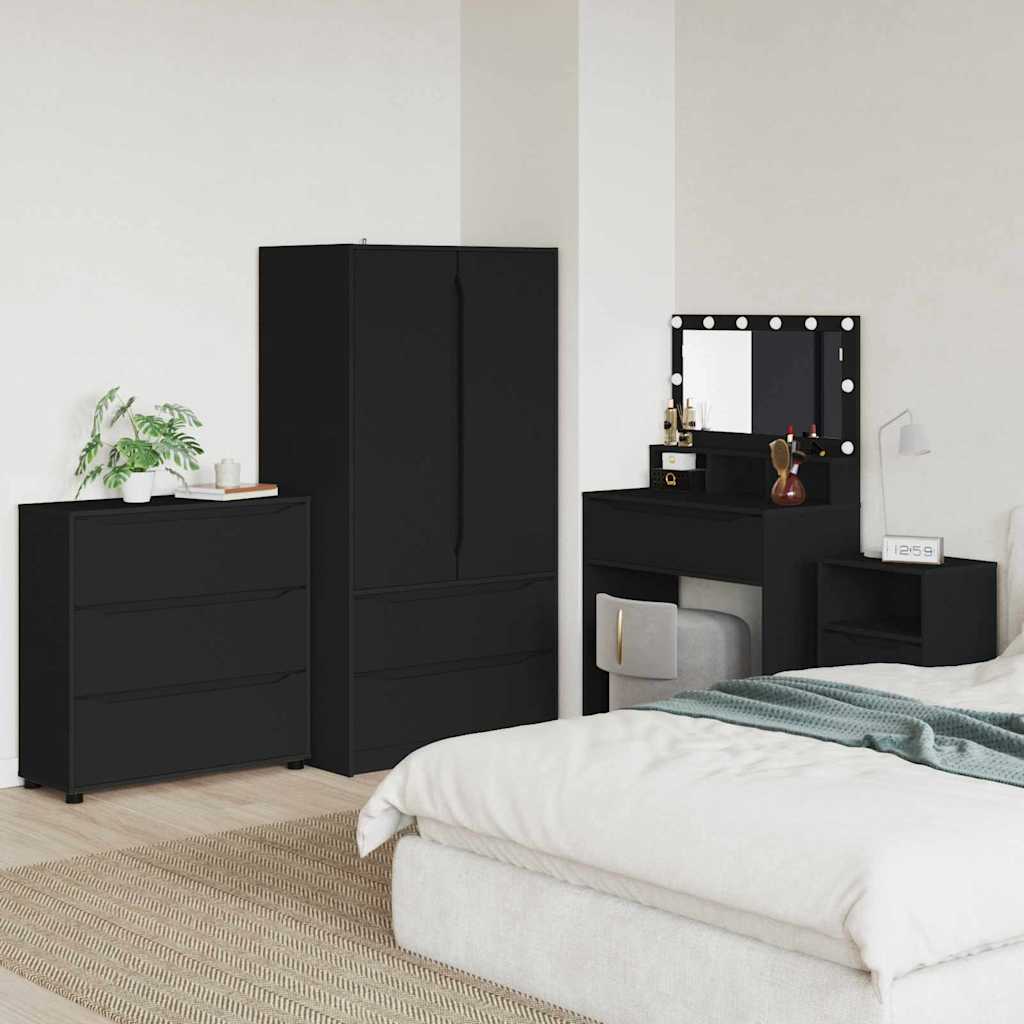 Aufbewahrungsschrank Schwarz 80 x 31 x 81 cm Holzwerkstoff