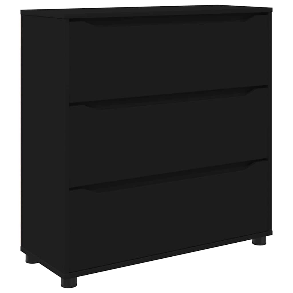 Aufbewahrungsschrank Schwarz 80 x 31 x 81 cm Holzwerkstoff