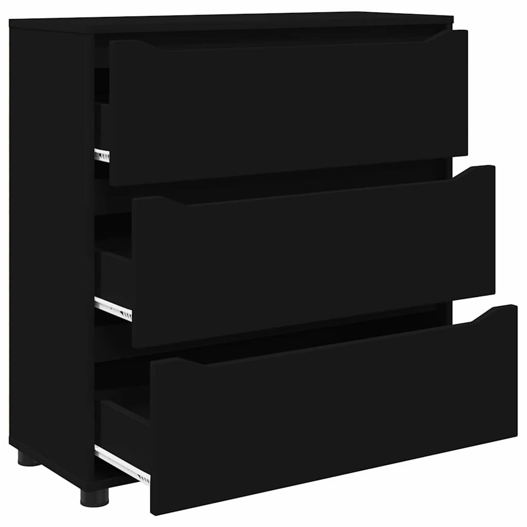 Aufbewahrungsschrank Schwarz 80 x 31 x 81 cm Holzwerkstoff