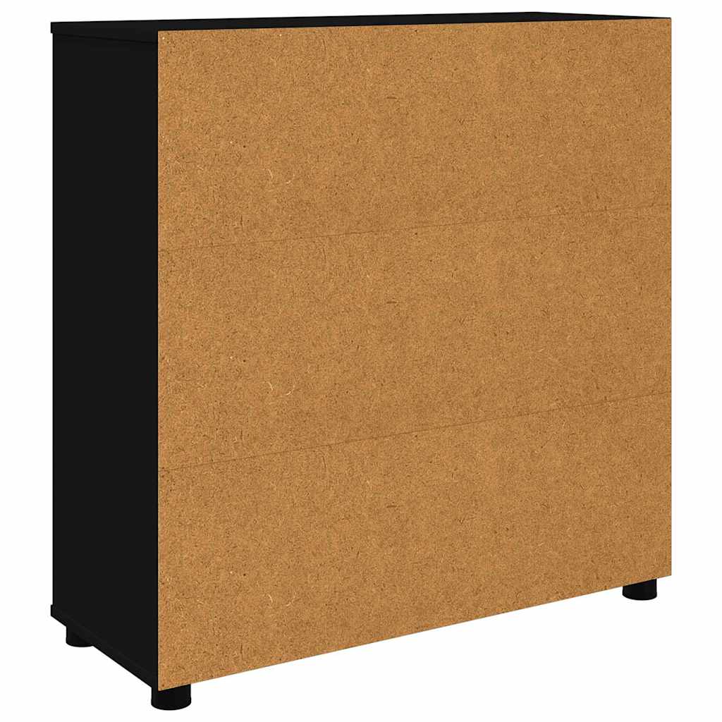 Aufbewahrungsschrank Schwarz 80 x 31 x 81 cm Holzwerkstoff