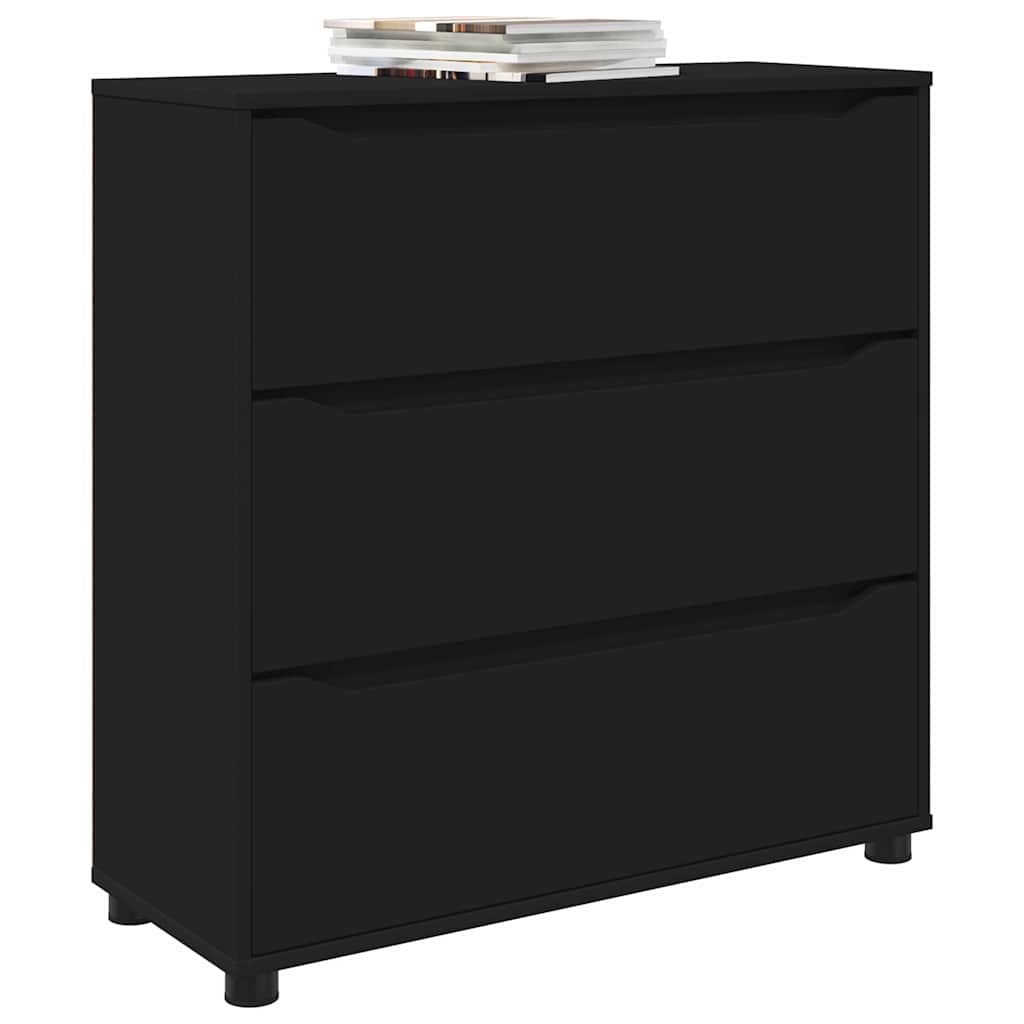 Aufbewahrungsschrank Schwarz 80 x 31 x 81 cm Holzwerkstoff