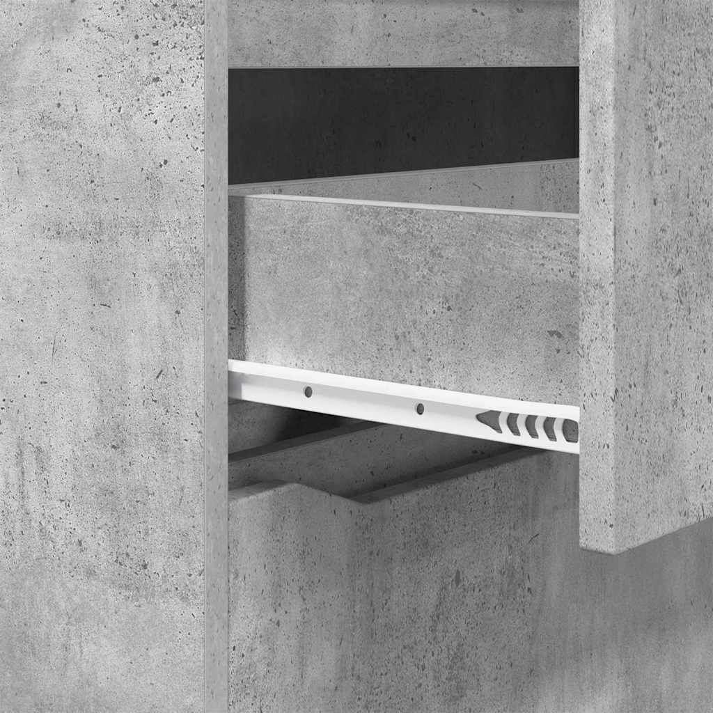 Aufbewahrungsschrank Beton Grau 80 x 31 x 81 cm Holzwerkstoff