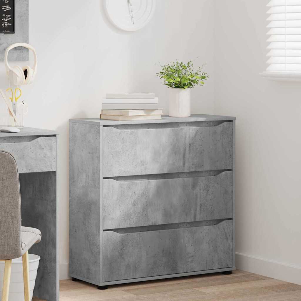 Aufbewahrungsschrank Beton Grau 80 x 31 x 81 cm Holzwerkstoff