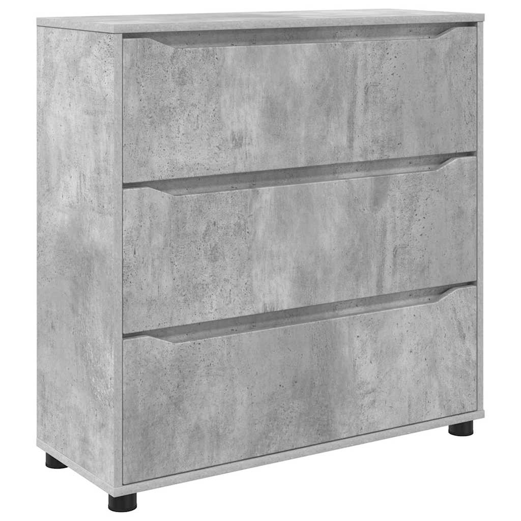 Aufbewahrungsschrank Beton Grau 80 x 31 x 81 cm Holzwerkstoff