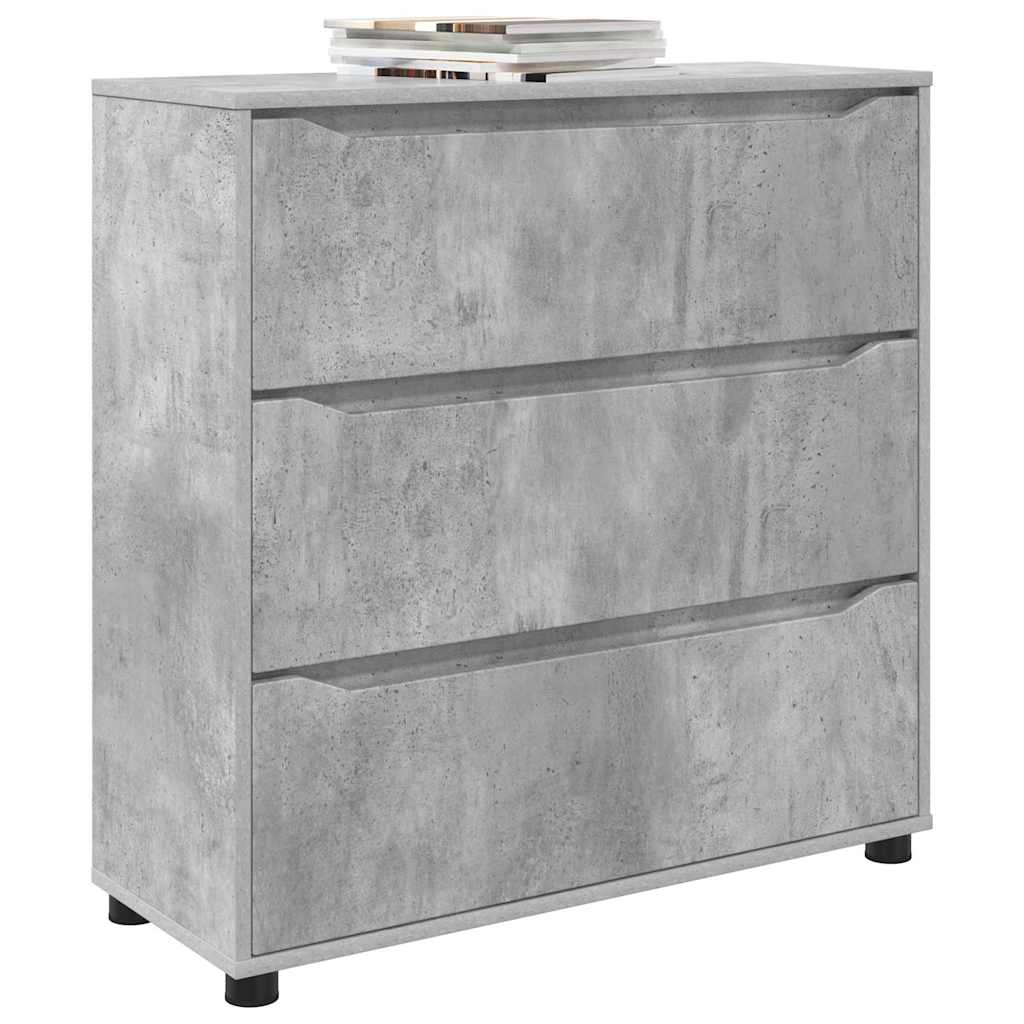 Aufbewahrungsschrank Beton Grau 80 x 31 x 81 cm Holzwerkstoff