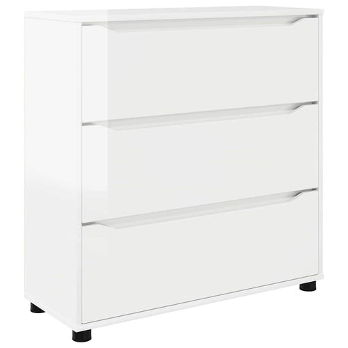 Aufbewahrungsschrank Hochglanz Weiß 80 x 31 x 81 cm