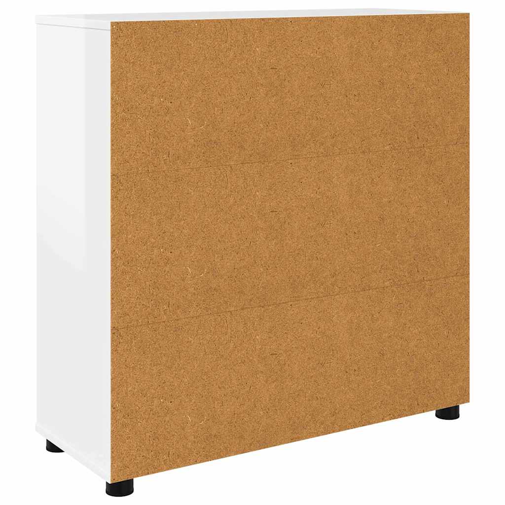 Aufbewahrungsschrank Hochglanz Weiß 80 x 31 x 81 cm