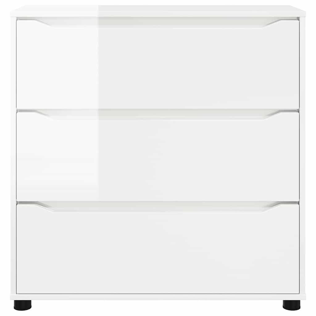 Aufbewahrungsschrank Hochglanz Weiß 80 x 31 x 81 cm