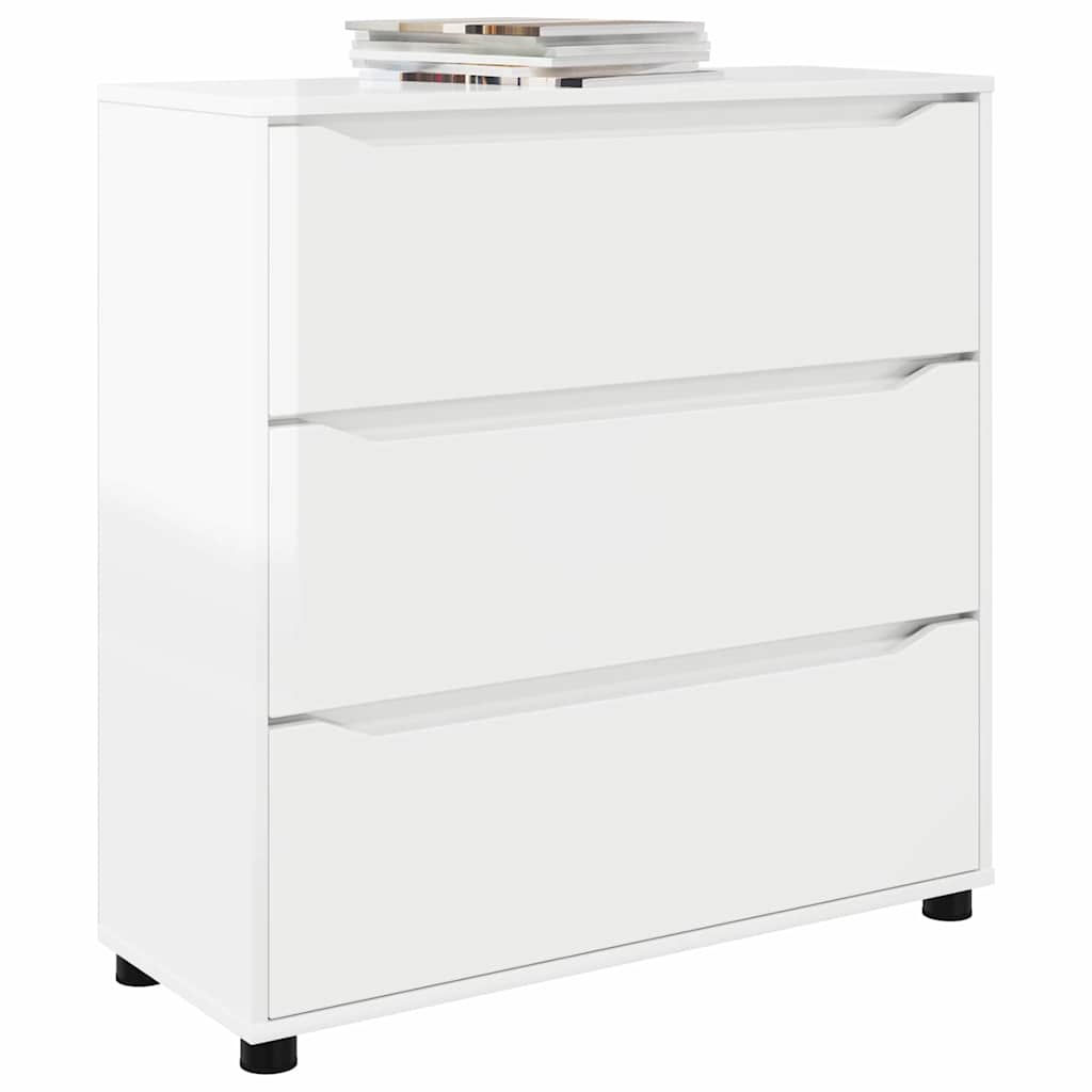 Aufbewahrungsschrank Hochglanz Weiß 80 x 31 x 81 cm