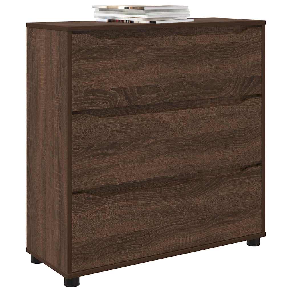 Aufbewahrungsschrank Braun Eichen-Optik 80 x 31 x 81 cm
