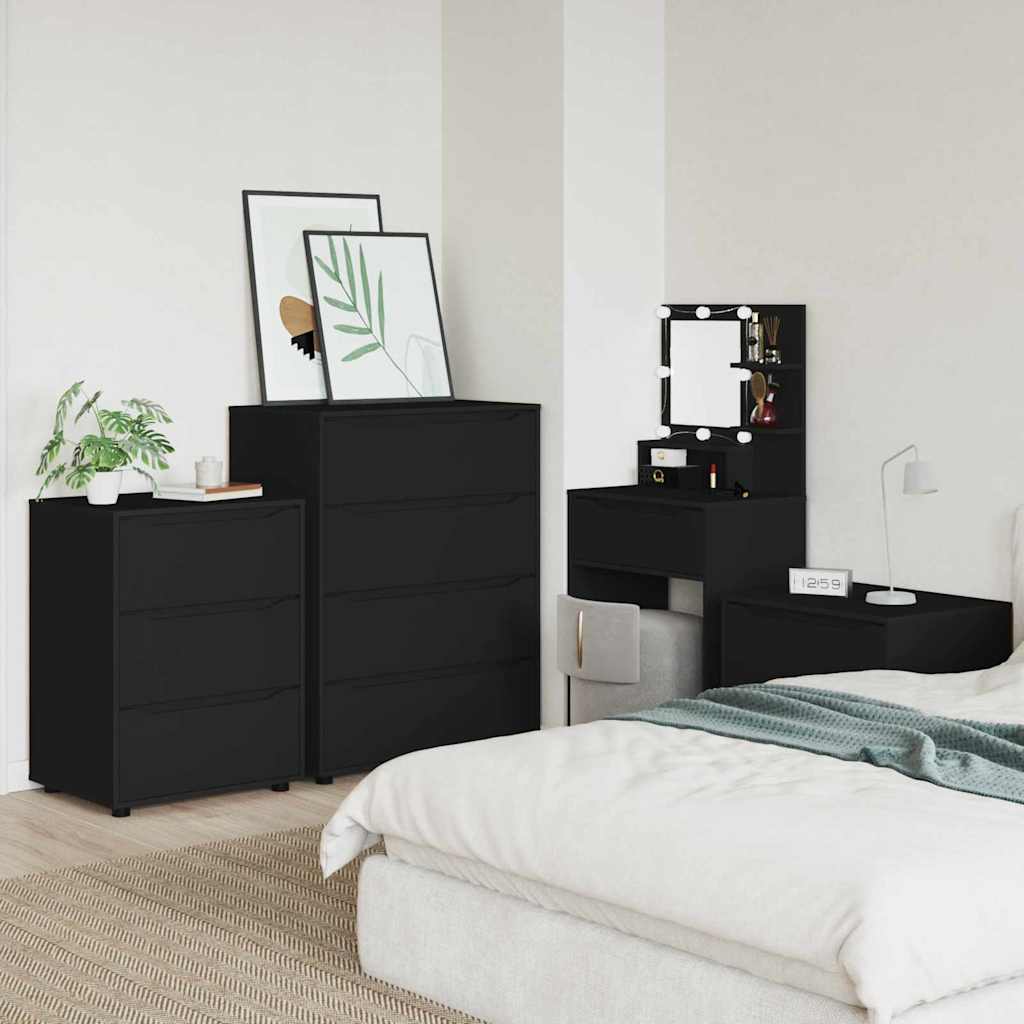 Aufbewahrungsschrank Schwarz 60 x 48 x 81 cm Holzwerkstoff