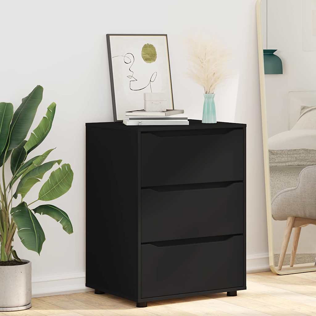 Aufbewahrungsschrank Schwarz 60 x 48 x 81 cm Holzwerkstoff
