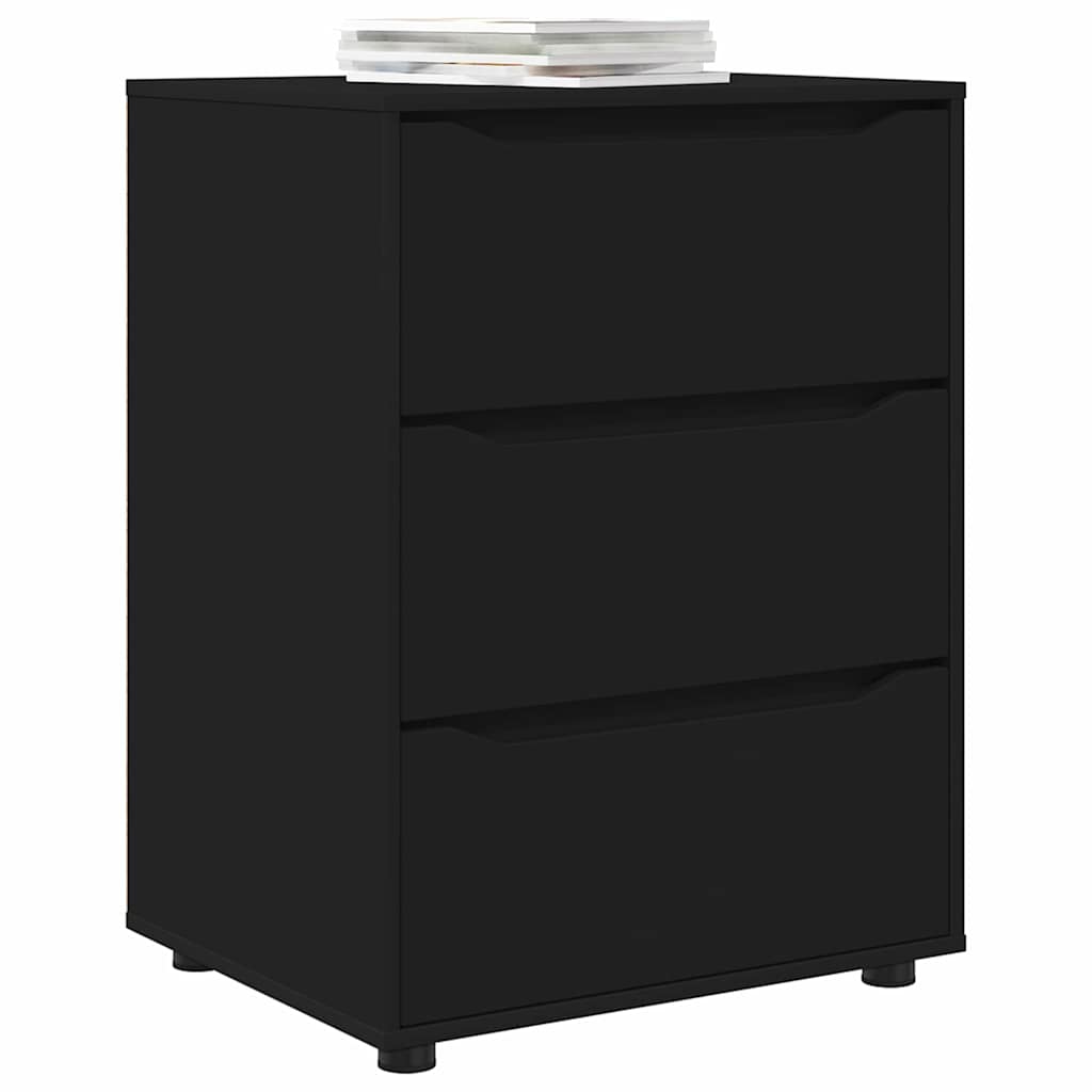Aufbewahrungsschrank Schwarz 60 x 48 x 81 cm Holzwerkstoff