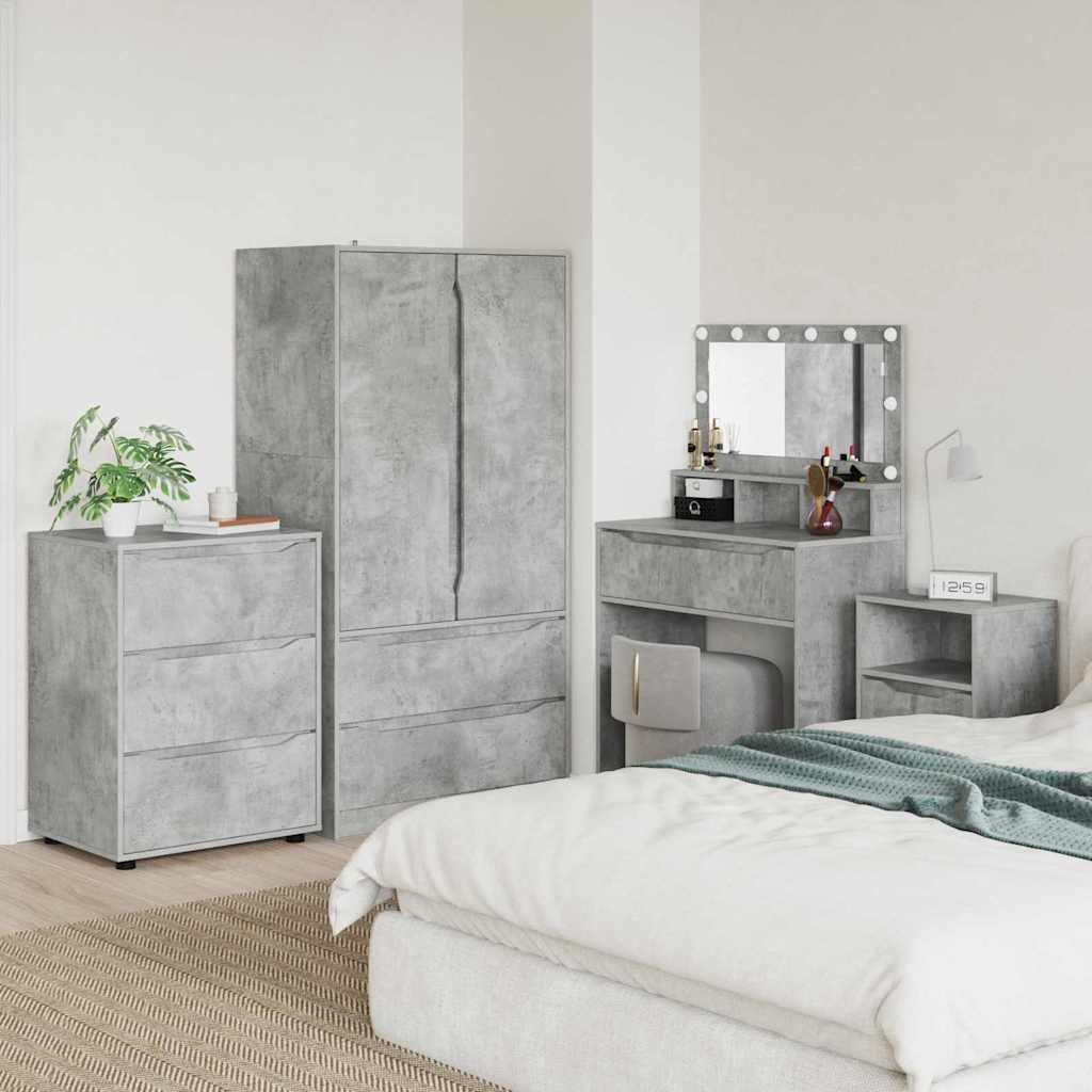 Aufbewahrungsschrank Beton Grau 60 x 48 x 81 cm Holzwerkstoff