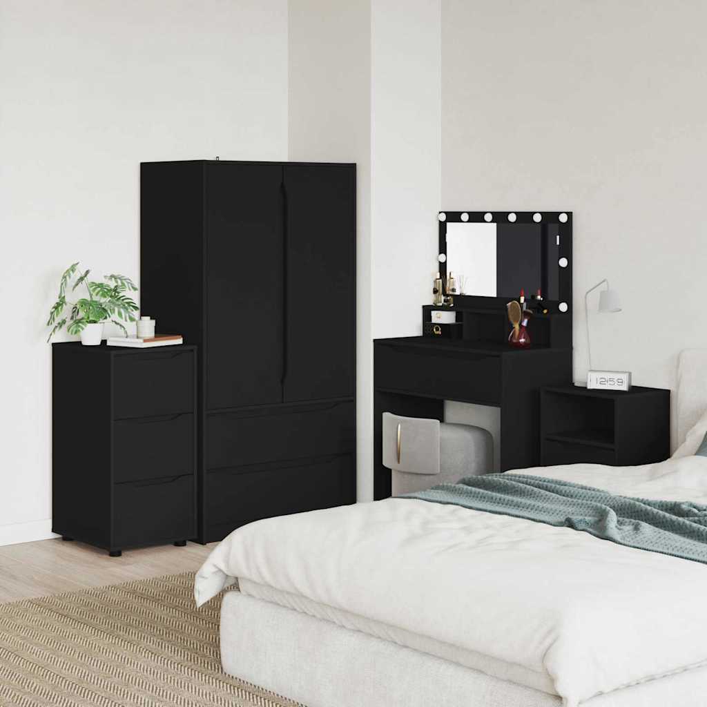 Aufbewahrungsschrank Schwarz 40 x 48 x 81 cm Holzwerkstoff