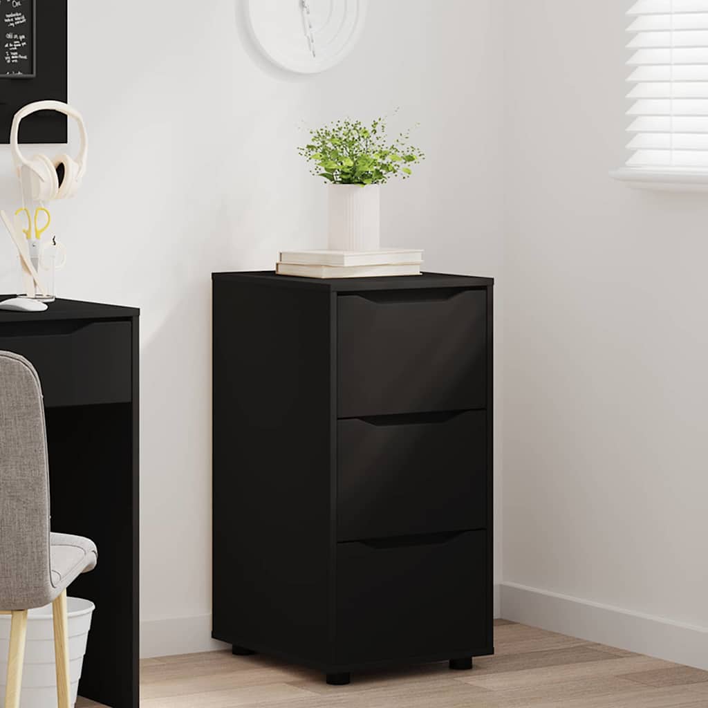 Aufbewahrungsschrank Schwarz 40 x 48 x 81 cm Holzwerkstoff