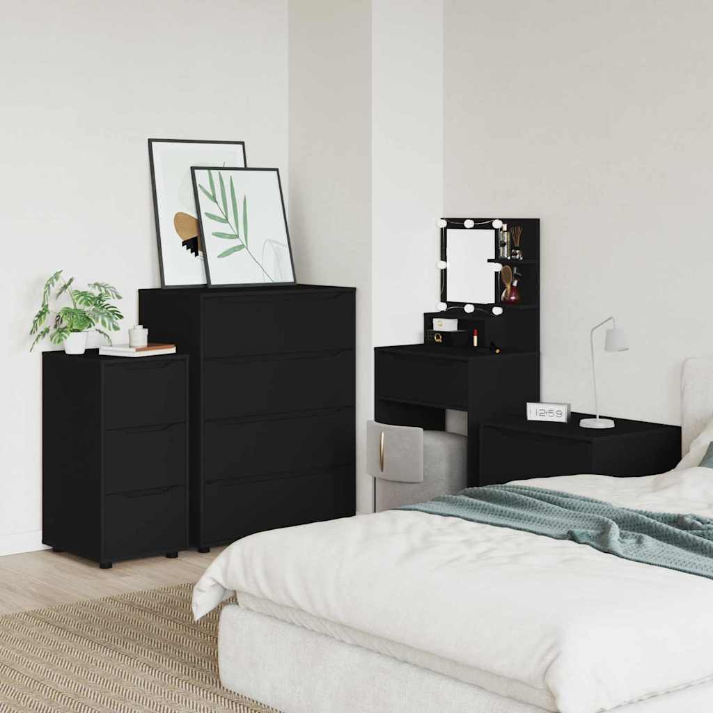 Aufbewahrungsschrank Schwarz 40 x 48 x 81 cm Holzwerkstoff
