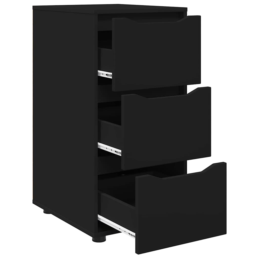 Aufbewahrungsschrank Schwarz 40 x 48 x 81 cm Holzwerkstoff