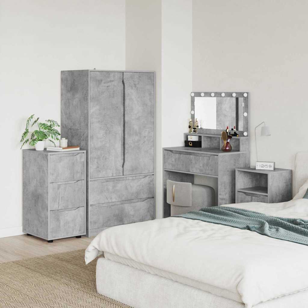 Aufbewahrungsschrank Beton Grau 40 x 48 x 81 cm Holzwerkstoff