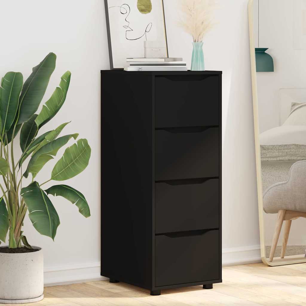Aufbewahrungsschrank Schwarz 40 x 48 x 105 cm Holzwerkstoff