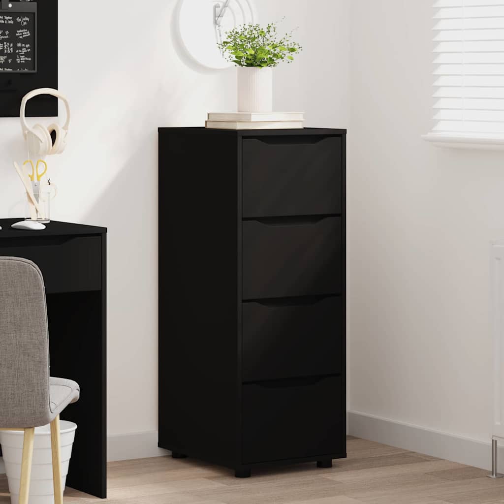 Aufbewahrungsschrank Schwarz 40 x 48 x 105 cm Holzwerkstoff