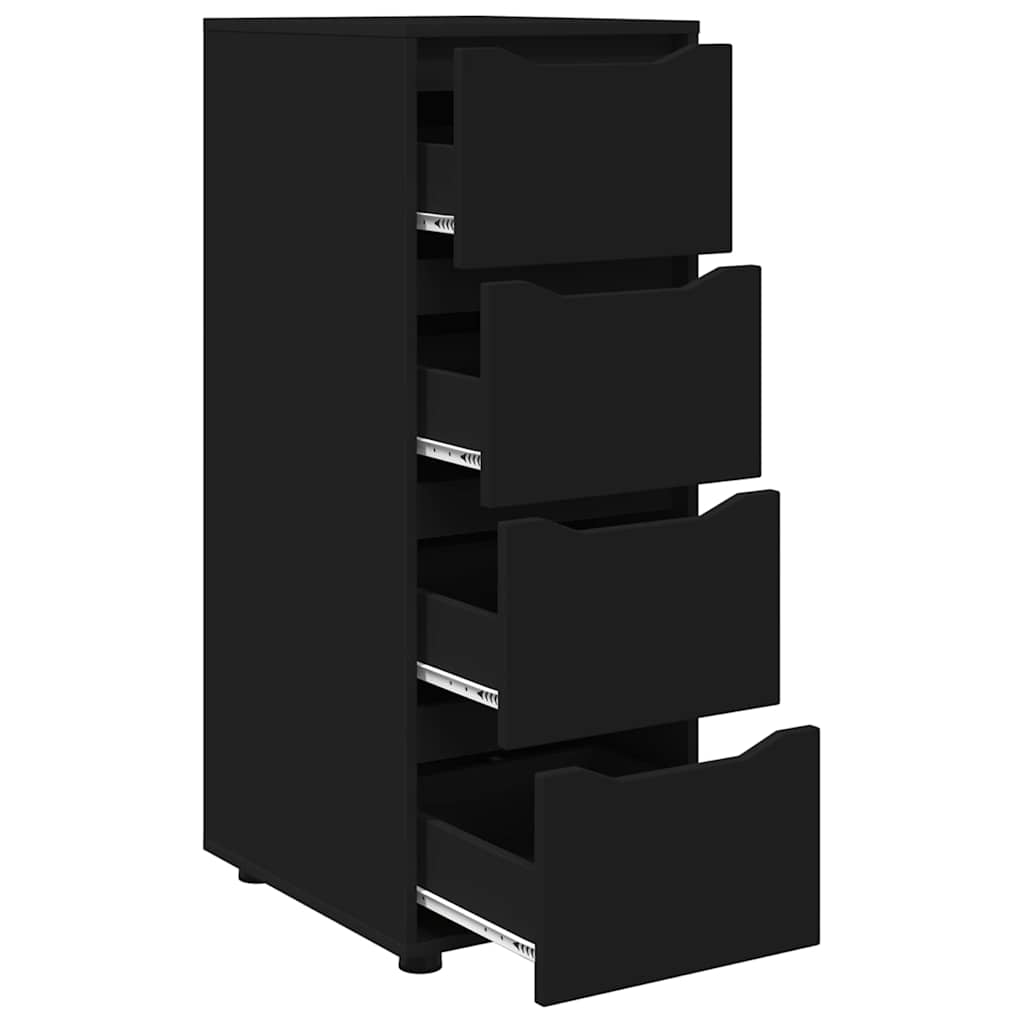 Aufbewahrungsschrank Schwarz 40 x 48 x 105 cm Holzwerkstoff