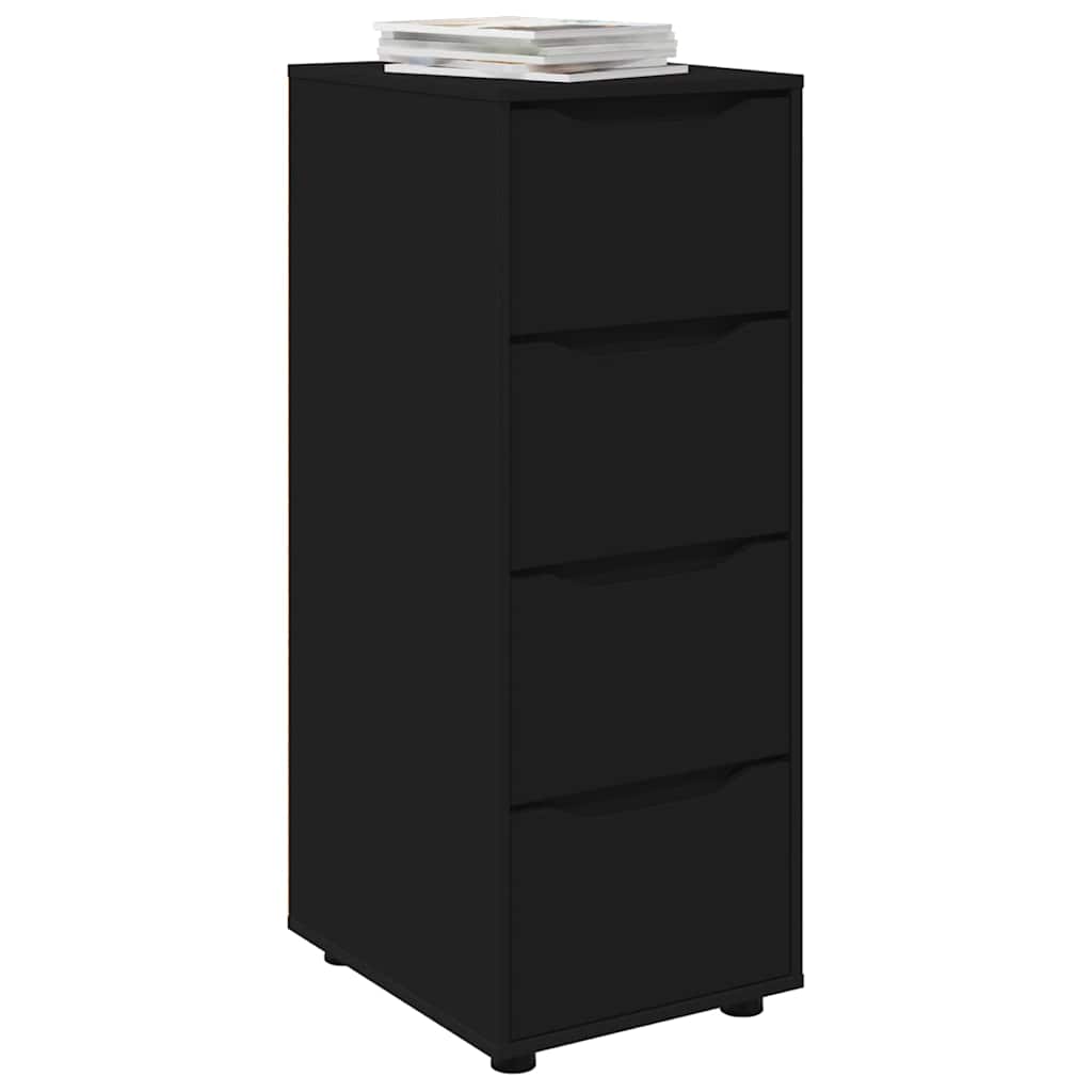 Aufbewahrungsschrank Schwarz 40 x 48 x 105 cm Holzwerkstoff