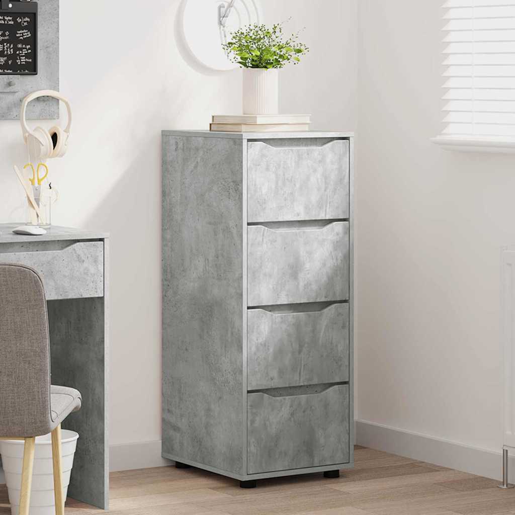 Aufbewahrungsschrank Beton Grau 40 x 48 x 105 cm Holzwerkstoff