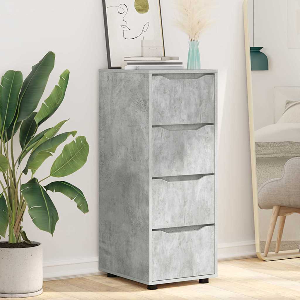 Aufbewahrungsschrank Beton Grau 40 x 48 x 105 cm Holzwerkstoff