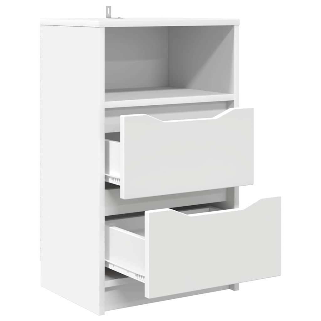 Nachttische 2 pcs Weiß 40 x 30 x 467 cm Holzwerkstoff
