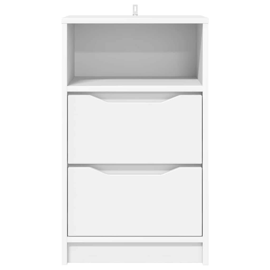 Nachttische 2 pcs Weiß 40 x 30 x 467 cm Holzwerkstoff