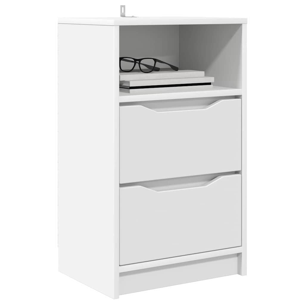 Nachttische 2 pcs Weiß 40 x 30 x 467 cm Holzwerkstoff