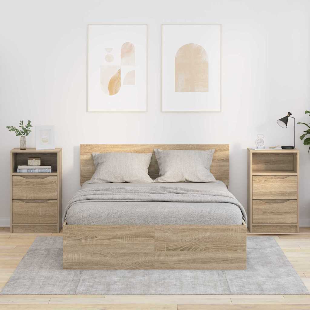 Nachttische 2 pcs Sonoma-Eiche 40 x 30 x 467 cm Holzwerkstoff