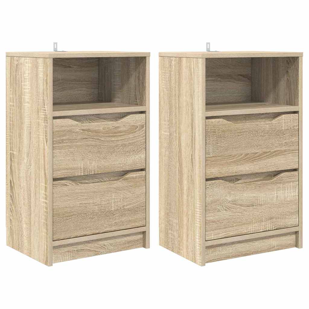 Nachttische 2 pcs Sonoma-Eiche 40 x 30 x 467 cm Holzwerkstoff
