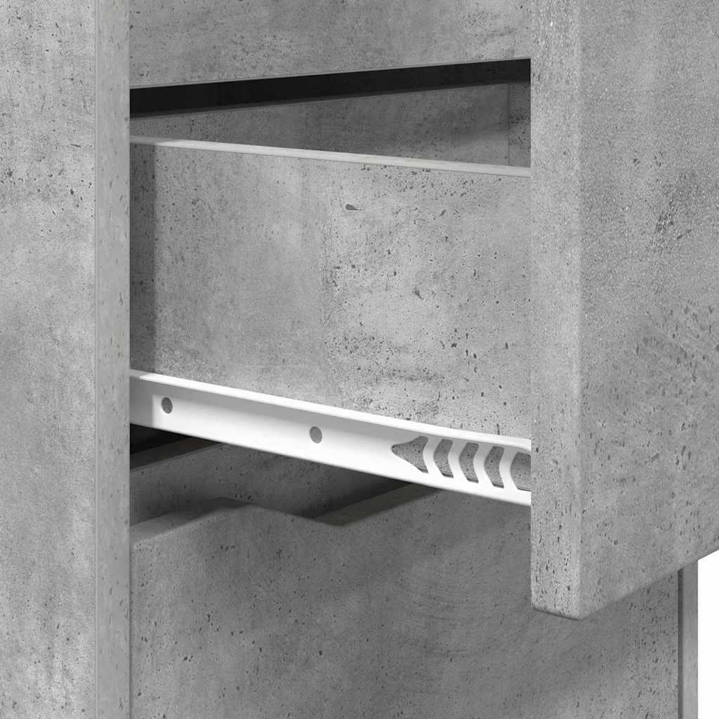 Nachttische 2 pcs Beton Grau 40 x 30 x 467 cm Holzwerkstoff