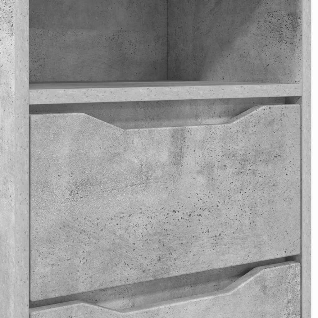 Nachttische 2 pcs Beton Grau 40 x 30 x 467 cm Holzwerkstoff