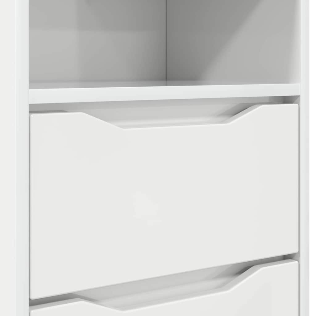 Nachttische 2 pcs Hochglanz Weiß 40 x 30 x 467 cm Holzwerkstoff