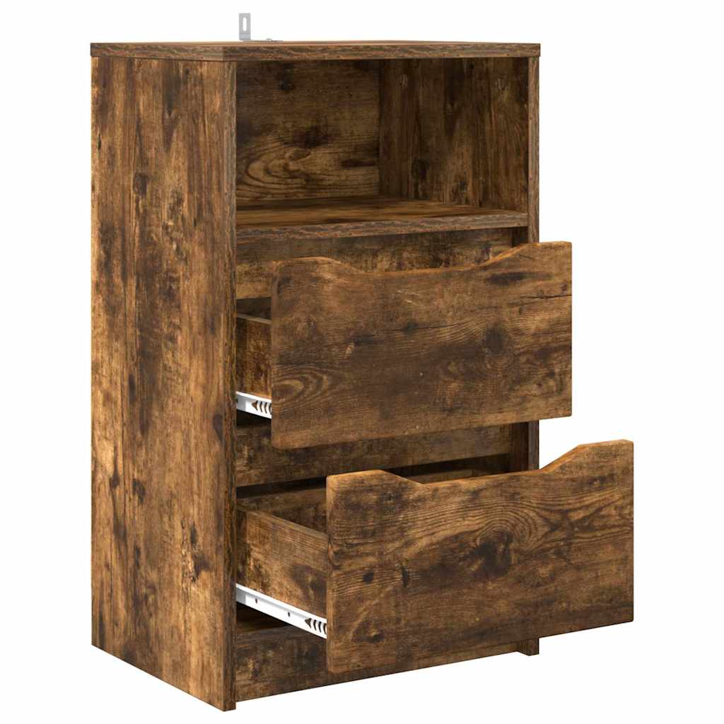Nachttische 2 pcs Geräucherte Eiche 40 x 30 x 467 cm