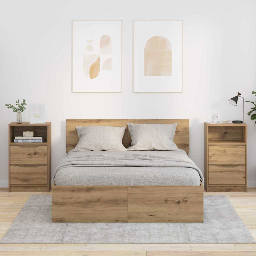 Nachttische 2 pcs Artisan-Eiche 40 x 30 x 467 cm Holzwerkstoff
