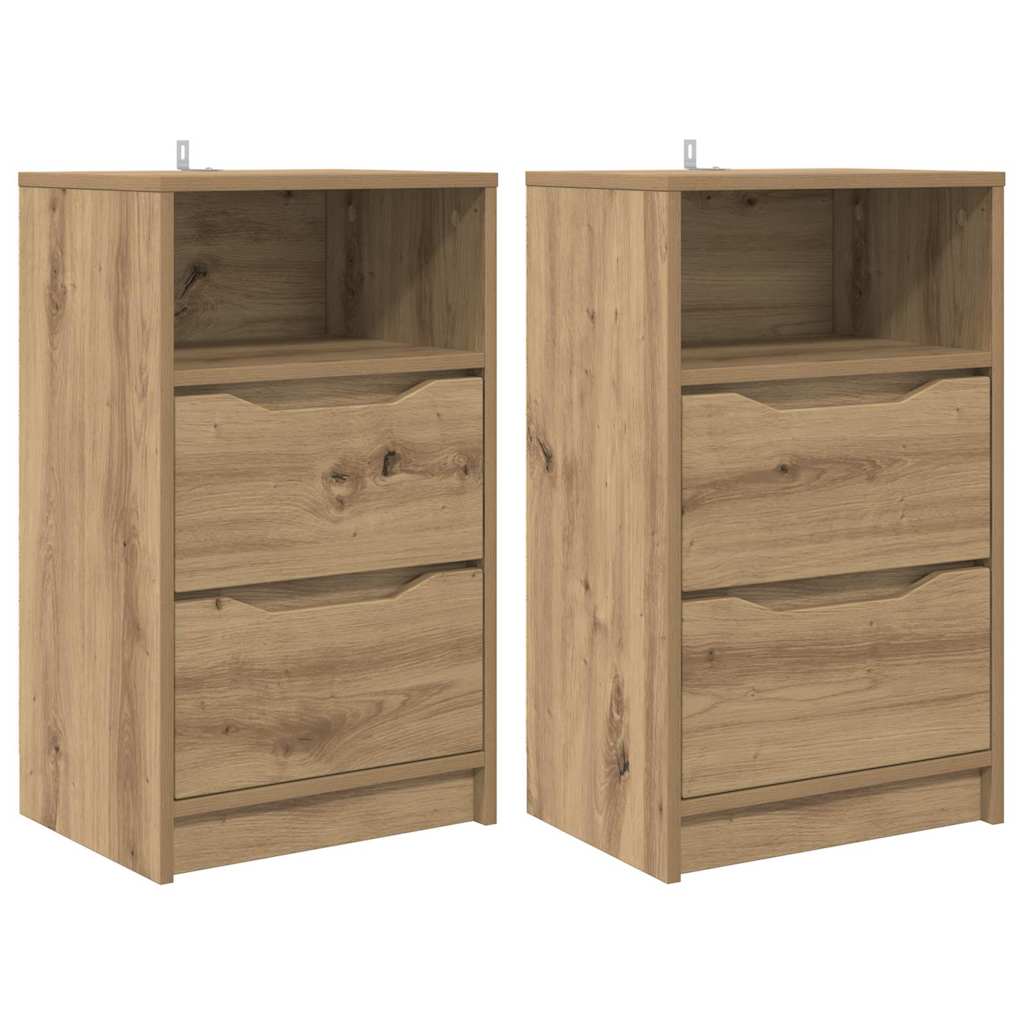 Nachttische 2 pcs Artisan-Eiche 40 x 30 x 467 cm Holzwerkstoff
