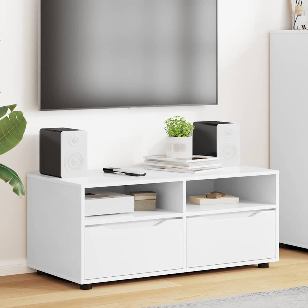 TV-Schränk mit Schubladen Weiß 100 x 48 x 43 cm Holzwerkstoff