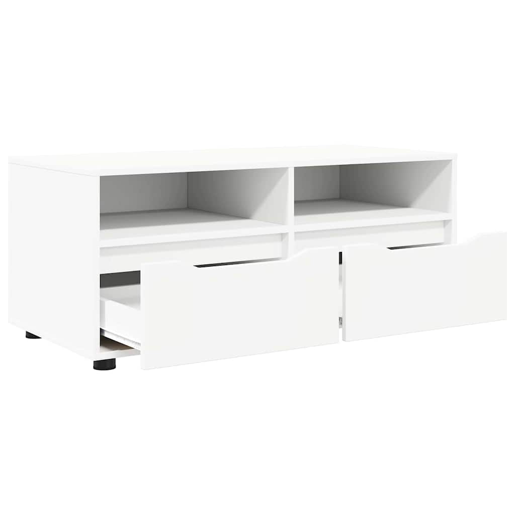 TV-Schränk mit Schubladen Weiß 100 x 48 x 43 cm Holzwerkstoff