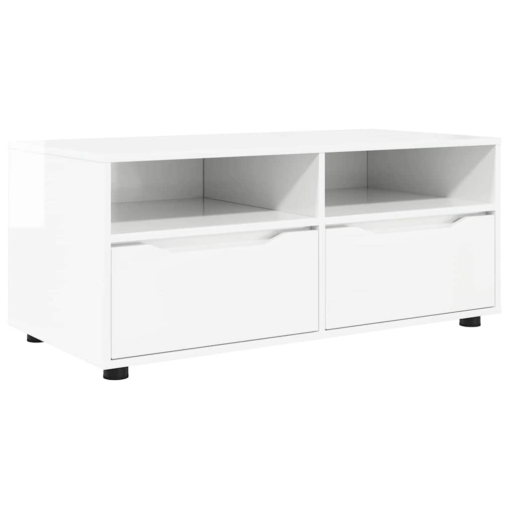 TV-Schränk Hochglanz Weiß 100 x 48 x 43 cm Holzwerkstoff
